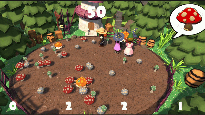 Mushrooms for Toss Minigame Demo